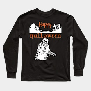 Happy Halloween Zombie Long Sleeve T-Shirt